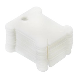 PATIKIL Plastic Floss Bobbin, 300 Pack Sewing Thread Card Board for Cross Stitch Embroidery Storage Organizer, White