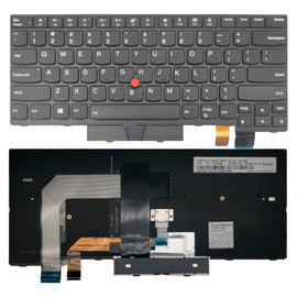 Laptop Replacement Keyboard for Lenovo IBM Thinkpad T470 T480 A475 A485 Series US Layout with Backlit and Pointer