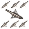 Bowhunting 125 Grain, 3 Blade Broadhead Steel Tips for Archery