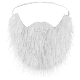 EMORBALS Fake Beard, Beard Costume, Mustache for Teens and Adults(White)