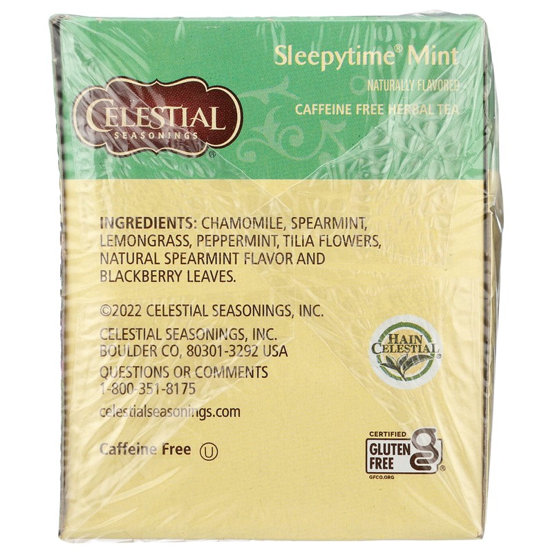 Celestial Seasonings Tea Sleepy time Mint 20 Bag, 20 ct