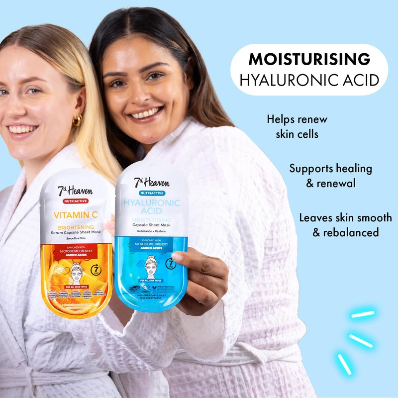 7th Heaven Hyaluronic Acid Nutriactive Moisturising Sheet Mask Enriched with