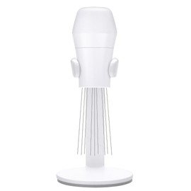 Normcore WDT Tool V3 - Herramienta de distribución espresso con soporte - Agitador de expreso de aguja de 9 puntas - Agujas personalizadas de 0,25 mm / 0,3 mm de grosor, mango magnético integrado con soporte, revestimiento antiadherente blanco