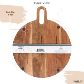 Hosley 19.25 Inch Extra Large Acacia Wood Cutting Board – Thick Heavy Duty Chopping Block for Kitchen, Butcher Block, Meat, Vegetables & Charcuterie