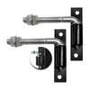 2 Pack Steel J-Bolt Hinge with Plate,Heavy-Duty Welded Hingefor Doors