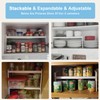 2 Pack Kitchen Cabinet Organizer Shelf, Stackable Expandable Shelves Organizers