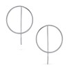 Delicate Minimalist Geometric Thin Round Open Circle Modern Hoop Threader