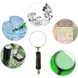 The Unltd India Vintage Magnifying Glass, 10X Magnification, Shatterproof Glass and Resin Handheld, Multipurpose Use Like Reading, Art, Nature Exploration, Astrologer (Multicolor)