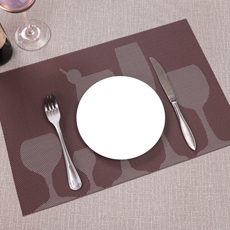 ASYOUWISH Set of 6 PVC Kitchen Table Place Mats, Non-Slip