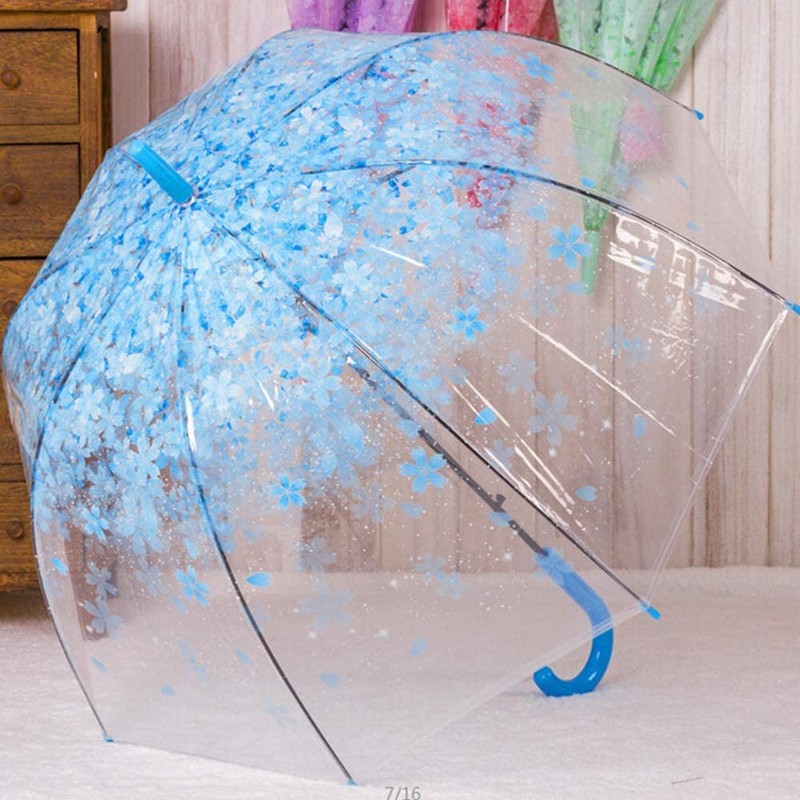 ZHICHEN Transparent Bubble Umbrella Fashion Dome Automatic Handle Bird Cage