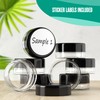 Houseables 3 Gram Jar, 3 ML Jar, BPA Free, Black,