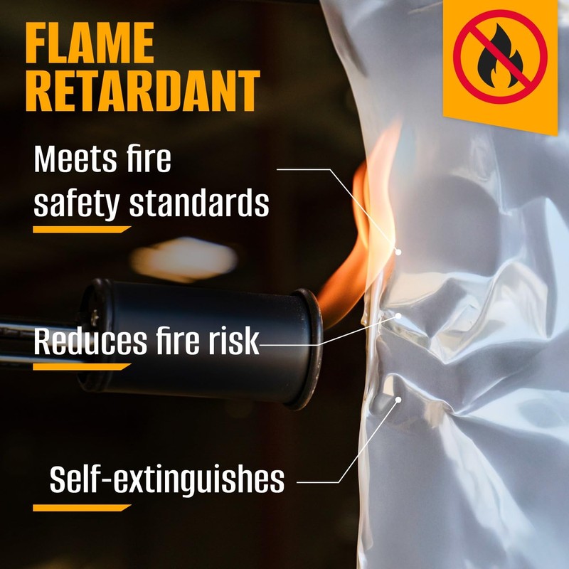 Paclord Flame Retardant Plastic Sheeting 8' x 50' (400 Sq