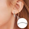 LOLIAS Silver Hoop Earrings Women with Heart Dangle Drop Lightweight