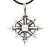 Trilogy Jewelry Pewter Chaos Star Magic Pendant on Leather Necklace