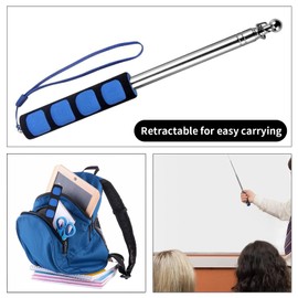 NIhtian Telescopic Flag Pole, Handheld Telescopic Pole, Extendable Flag Pole Telescopic Flag Pole Festival, Portable Flag Pole for Tour Guide Teaching (blue)