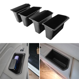 EDBETOS Atlas Door Side Storage Box Handle Container Compatible with 2018-2023 VW Atlas/Atlas Cross Sport Accessories, ABS Inner Door Handle Organizer Phone Pocket Insert Tray Glove Pallet, 4PCS Set