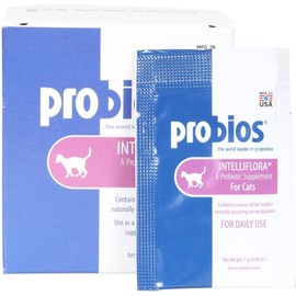 Probios Intelliflora for Cats, Daily Probiotic Powder, Nutritional Supplement for Gut Health, Digestion & Immune Support, 30 sachets (Pack of 2)