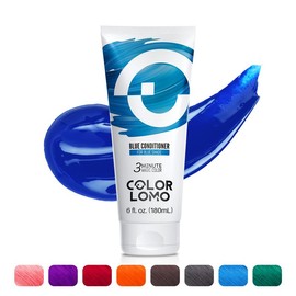 Colorlomo Color Depositing Conditioner (Multiple Color) | Color Depositing Conditioner Mask | Semi Permanent Hair Dye | Nourish & Moisturize | Shea Butter & Almond Oil | Long Lasting Vibrancy - COLOR: BLUE