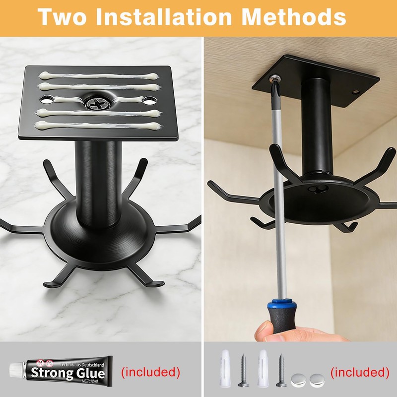 AIMEIKI Utensil Hooks, 2 Pack Metal Steel Kitchen Utensil Hangers