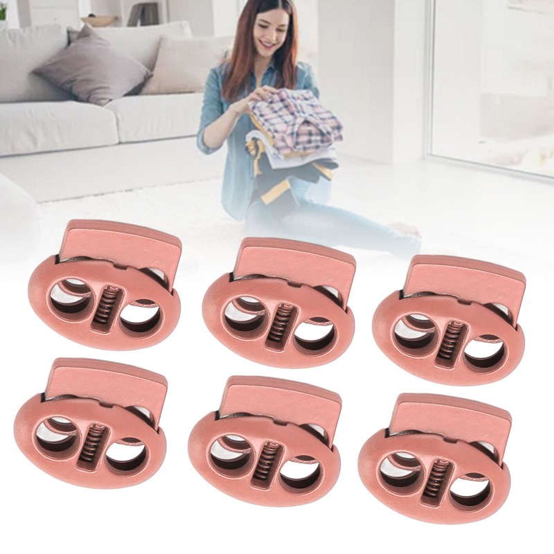 30Pcs Metal Cord Locks Double Hole Zinc Alloy Durable Light
