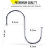 S Hooks for Hanging Clothes, (30 Pack) Stainless Steel S