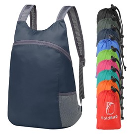 SUIKIHUM 20L Ultra Hiking-Daypack Lightweight Foldable Travel Packable Backpack for Camping Cycling Outdoor, Navy Blue