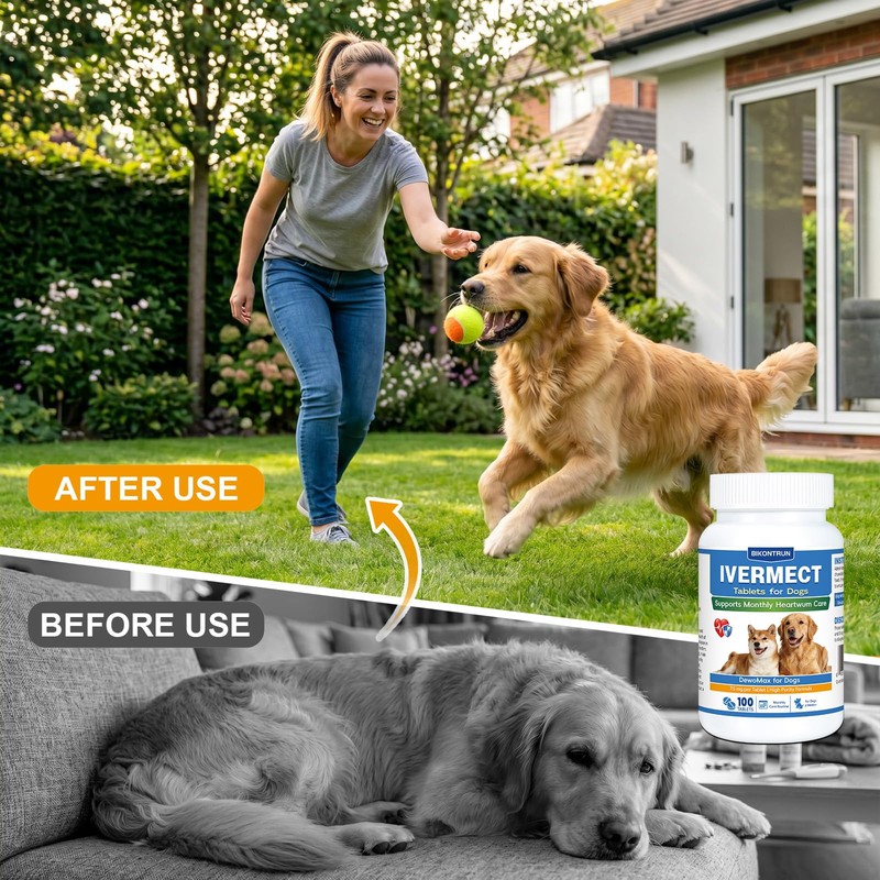 lVERMECT Tablets for Dogs, High-Purity Digestive Health Support, Supports Canine
