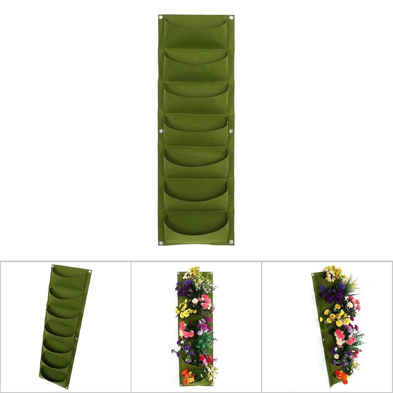 Tomotato Hanging Plant Bags, Felt Wall Hanging Plant Bags, 7