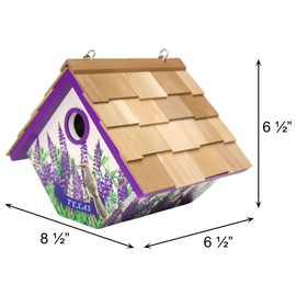 Home Bazaar Mockingbird & Bluebonnets Texas Wren House