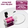 Clear Wig Bond Glue 1oz/30ml With Band, Caps |Swimming Allowed|