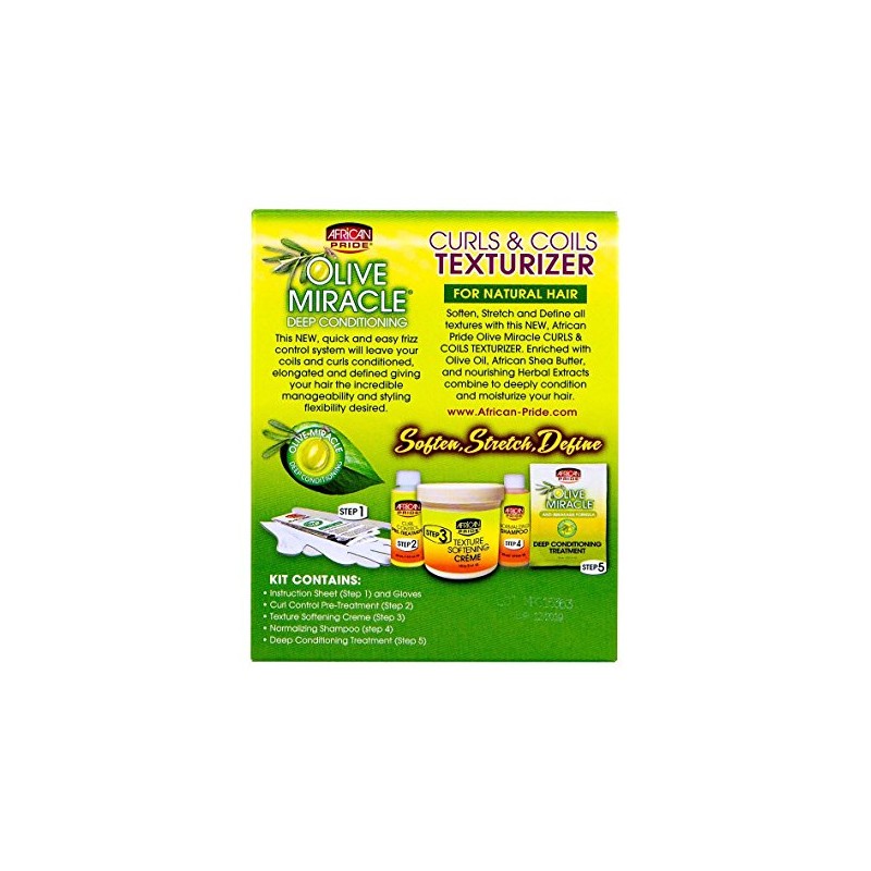 African Pride Olive Miracle Curls & Coils Texturizer - Contains