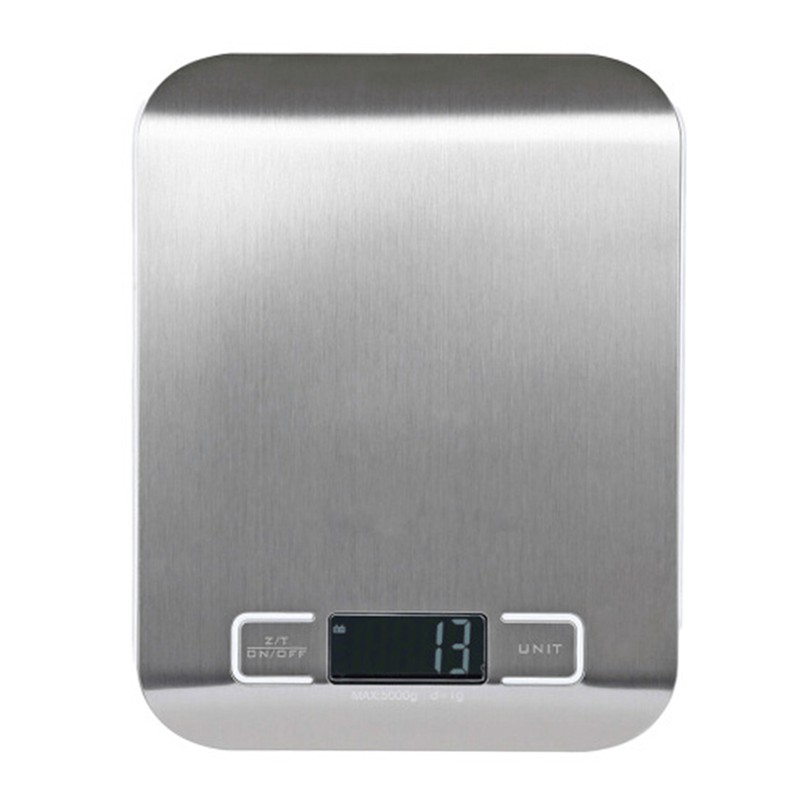 Kitchen Digital Scale Stainless Steel 10kg Waterproof White Backlight LCD