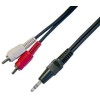 F-Factory Audio Cable, 0.14 inch (3.5 mm), Stereo Mini Plug,