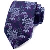 Men's Classic Violet Dark Purple Silk Ties Novelty Floral Jacquard