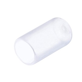 sourcing map 25pcs Rubber End Caps 12mm(1/2") ID PVC Vinyl Round End Cap Cover Screw Thread Protectors Clear