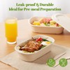 [100% Eco-Friendly] 34 oz Disposable Food Containers with Lids –