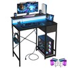 X-cosrack 33.5" Small Gaming Desk with LED Lights & Long