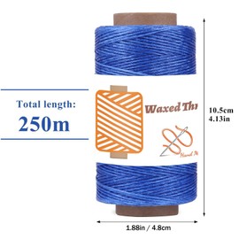 Qmnnma Waxed Thread 284 Yards, Leather Sewing Waxed Thread Cord, 150D Waxed Book Binding Thread, Waxed Coated Thread for Beginners Leather Craft DIY Bags Wallets, Shoe Repairing, Jewelry Making