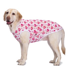 Miaododo 2 Pack Dog Shirts for Medium Large Dogs,Camouflage Quick Dry Dog T-Shirts,Breathable Strechy Dog Tank Top Sleeveless Vest Dog Tee Shirt Dog Clothes Apparel (Pink Camo+Heart, 36)