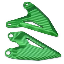 LEDISHUN Motorcycle Accessories Rider Front Foot Peg Footrest Rear set Heel Plates Guard Protector (for Kawasaki Vehicle) NINJA400 Z400 NINJA 400 500 NINJA e-1 Z e-1 Z 7 HYBRID (Green)