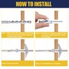 Bonost 48 Sets Toggle Bolts - 1/4 3/16 1/8 Inch