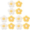 Lurrose 12 Pcs Crochet Flower Appliques Sew On Crochet Flower Crochet Knitted Flowers Sewing Accessories for DIY Crafts Hats Clothes Decor