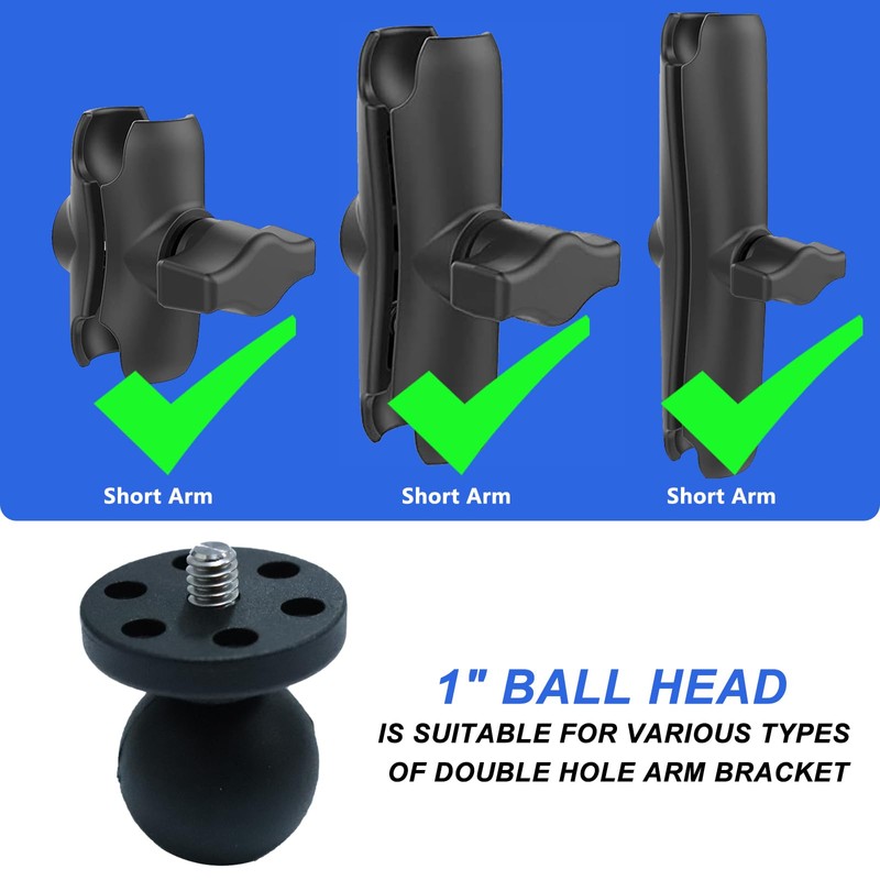 1" Ball Mount Adapter for Insta360 with Quick Release Base