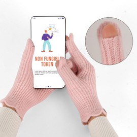 Thermal Gloves Womens -Winter Warm and Windproof Soft Fleece-Lined Wool Mittens for Women