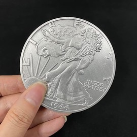 MOMOMAGE 1 pc Jumbo Walking Liberty Half Dollar Magic Tricks Magician Close up Street Illusions Props Accessories Coin Appearing Magic