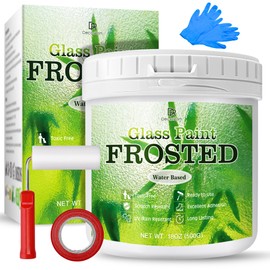 Frosted Glass Paint - 16oz Window Privacy Paint With Tools, Water-Based Film, Low Odor Spray for Surfaces in Bathroom, Kitchen, Sliding Door