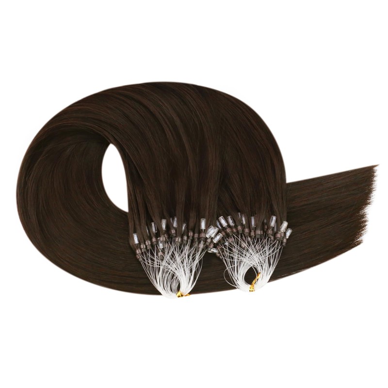 Ugeat Real Hair Extensions, Bonded Micro Ring Cold Fusion Extensions,