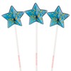 Sparko Sweets Sparkly Navy Star Lollipops, Blue Raspberry Flavor, 2"