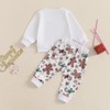 Loalirando Toddler Baby Boys Girls Christmas Outfit Embroidery Long Sleeve