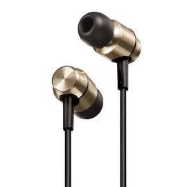 Panasonic RP-HDE5-N In-Ear Earphones, Supports High-Resolution Sound Sources, Gold